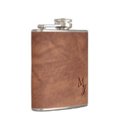 Koeienhuid kunstleder heupfles (Rechts)