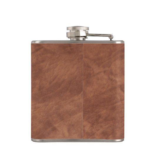 Koeienhuid kunstleder heupfles (Achterkant)