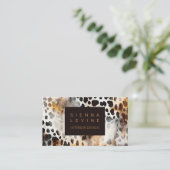 Koeienhuid Luipaard Print Dierenhuid Abstracte kun Visitekaartje (Staand voorkant)