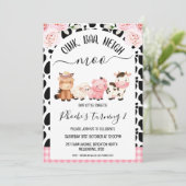 Koeienhuid Oink Baa Neigh Moo Boerderij Kaart (Staand voorkant)