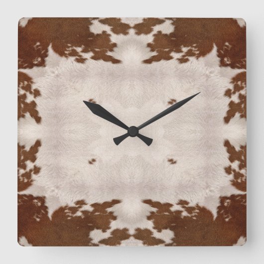 Koeienhuid Patroonklok Vierkante Klok (Voorkant)