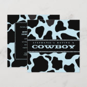 koeienhuid print cowboy Baby shower Kaart (Voorkant / Achterkant)