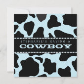 koeienhuid print cowboy Baby shower Kaart (Voorkant)