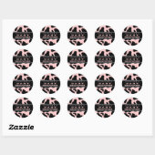 Koeienhuid Print Roze Cowgirl Baby shower Sticker (Vel)