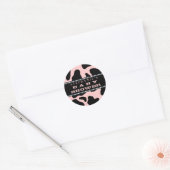 Koeienhuid Print Roze Cowgirl Baby shower Sticker (Envelop)