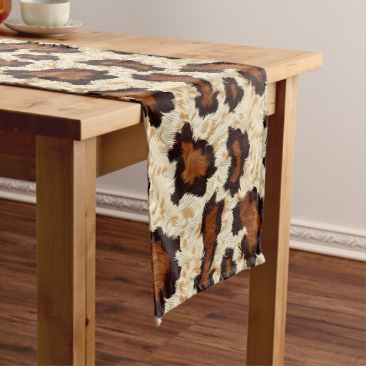 Koeienhuid Print Table Runner Korte Tafelloper (Voorbeeld)