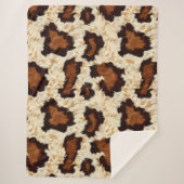 Koeienhuid Sherpa Fleece Blanket Deken (Voorkant)