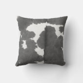 Koeienhuid Tan en White Pattern Print Cushion Kussen (Achterkant)