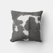Koeienhuid Tan en White Pattern Print Cushion Kussen (Voorkant)