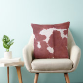 Koeienhuid Tan en White Pattern Print Cushion Kussen (Stoel)