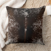 Koeienhuid Tan en White Pattern Print Cushion Kussen (Deken)