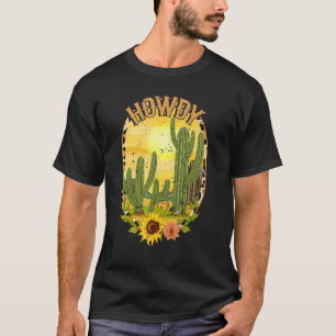 Koeienhuid Texas Cactus Serape Western Rodeo Zonso T-shirt