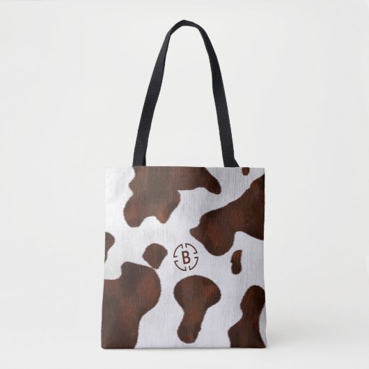 Koeienhuid voor koeienafdrukken Faux - Monogram We Tote Bag (Voorkant)