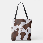 Koeienhuid voor koeienafdrukken Faux - Monogram We Tote Bag (Achterkant)