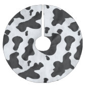 Koeienhuid Westerne lederen rode vlekken zwart-wit Kerstboom Rok (Voorkant)