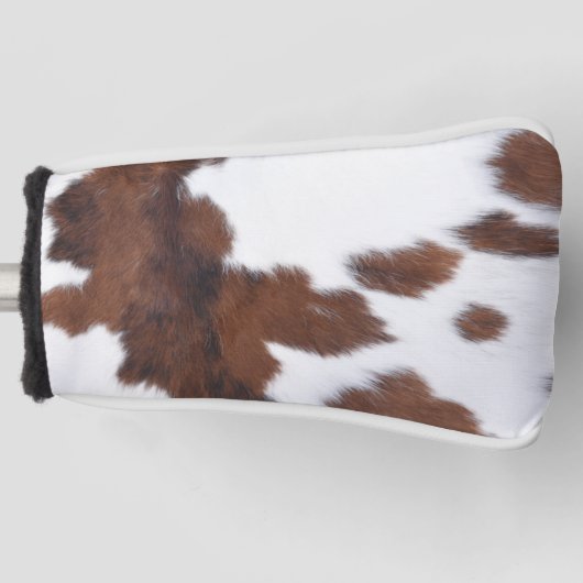 koeienhuid wit golfheadcover (Voorkant)