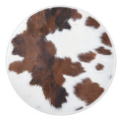 koeienhuid wit keramische knop (Voorkant)