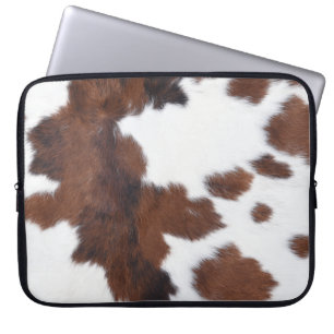 koeienhuid wit laptop sleeve