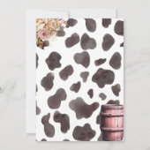 Koeienhuid Woods Cowgirl Verjaardags Hoedown Uitno Kaart (Achterkant)