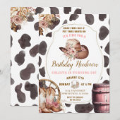 Koeienhuid Woods Cowgirl Verjaardags Hoedown Uitno Kaart (Voorkant / Achterkant)