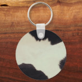 Koeienhuid, zwart en wit sleutelhanger (Voorkant)