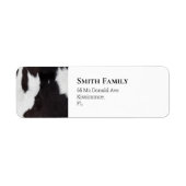 Koeienhuid Zwart-wit Etiket (Voorkant)