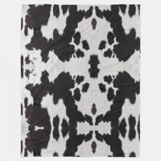 koeienhuid zwart wit fleece deken