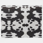 koeienhuid zwart wit fleece deken (Voorkant (Horizontaal))