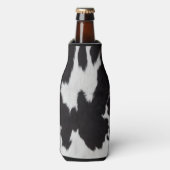 koeienhuid zwart wit flesjeskoeler (Fles Voorkant)