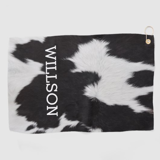 Koeienhuid zwart-wit golfhanddoek (Horizontaal)