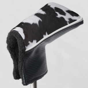 koeienhuid zwart wit golfheadcover