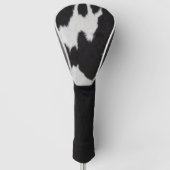 koeienhuid zwart wit golfheadcover (Voorkant)