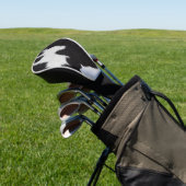 koeienhuid zwart wit golfheadcover (Insitu)