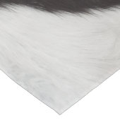 koeienhuid zwart wit korte tafelloper (Hoek)