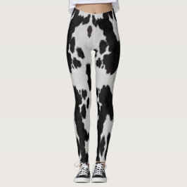 koeienhuid zwart wit leggings