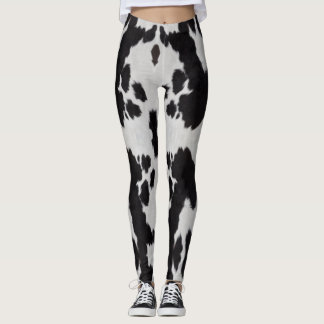 koeienhuid zwart wit leggings