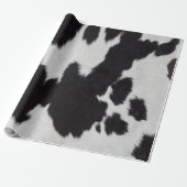 koeienhuid zwart wit omslagpapier cadeaupapier (Uitgerold)