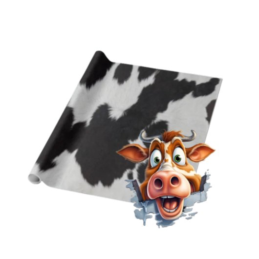 koeienhuid zwart wit omslagpapier cadeaupapier