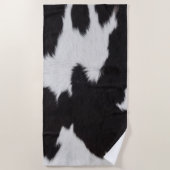 koeienhuid zwart wit strandlaken (Voorkant)