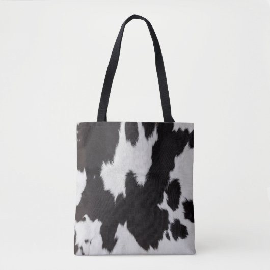 koeienhuid zwart wit tote bag (Voorkant)