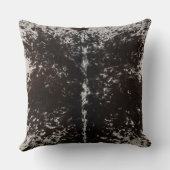 Koeienhuid zwarte en witte printkaart kussen (Achterkant)