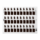 Koeienhuidtextuur Etiket (Full Sheet)