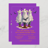 Koeienjongen Spoken Westers Halloween Kaart (Voorkant / Achterkant)