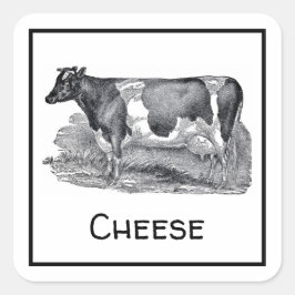 Koeienkaas Vierkante Sticker