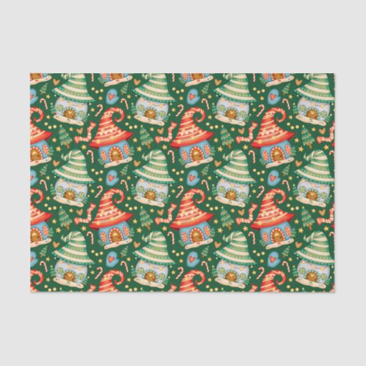 Koeienkoepelwoningen en snoeprietten tissuepapier (Voorkant)