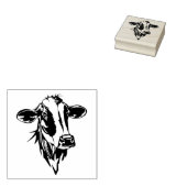 Koeienkop rubberen stempel (Gestempeld)