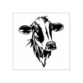 Koeienkop rubberen stempel (Afrduk)
