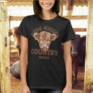 Koeienkusjes Landelijke Wensen T-shirt