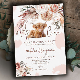 Koeienland Westerse Bloemstuk Cowboy Baby Shower Kaart