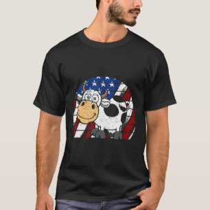 Koeienliefde Benarde Ons Amerikaanse Vlag T-shirt